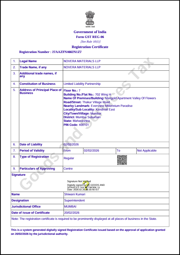 APEDA Certificate